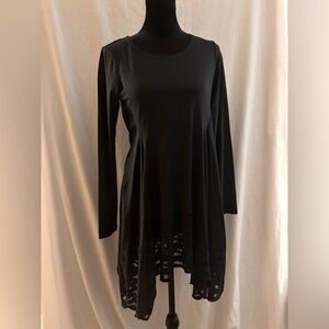 Elegant Black Long Sleeve Tunic/Dress